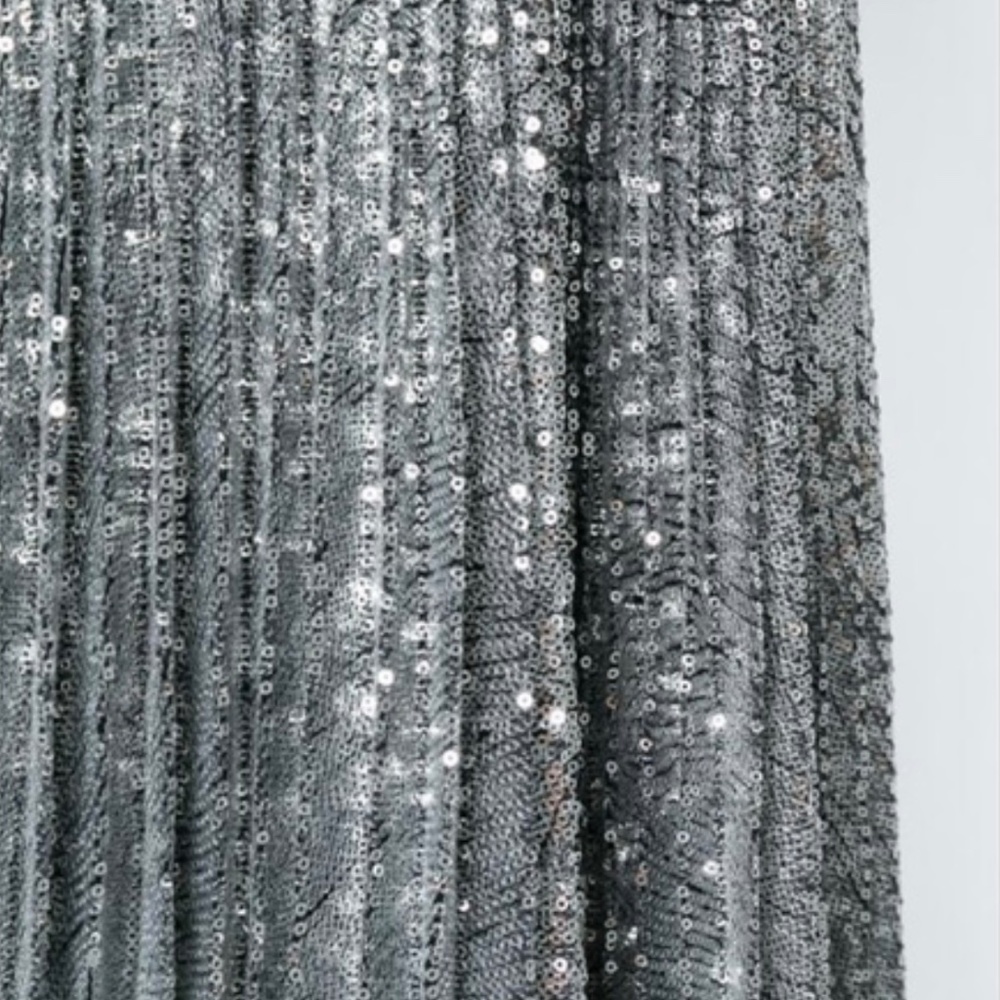 New! MSGM Sequin Pleated Midi Skirt - Picture 6 of 13